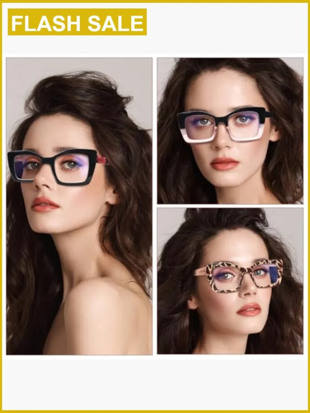 5 Pack Blue Light Blocking Oversized Square Reading Glasses for Women